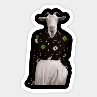 Socially Awkward Goat Lady Sticker